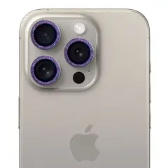 GENERICO - Protector de cámara modelo Escarchado iPhone 14pro-14promax Morado
