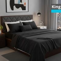 JUEGO DE SÁBANAS NEGRAS TAMAÑO KING