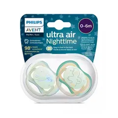 PHILIPS AVENT - Chupete Ultra Air Night 0-6 meses Avent SCF37618