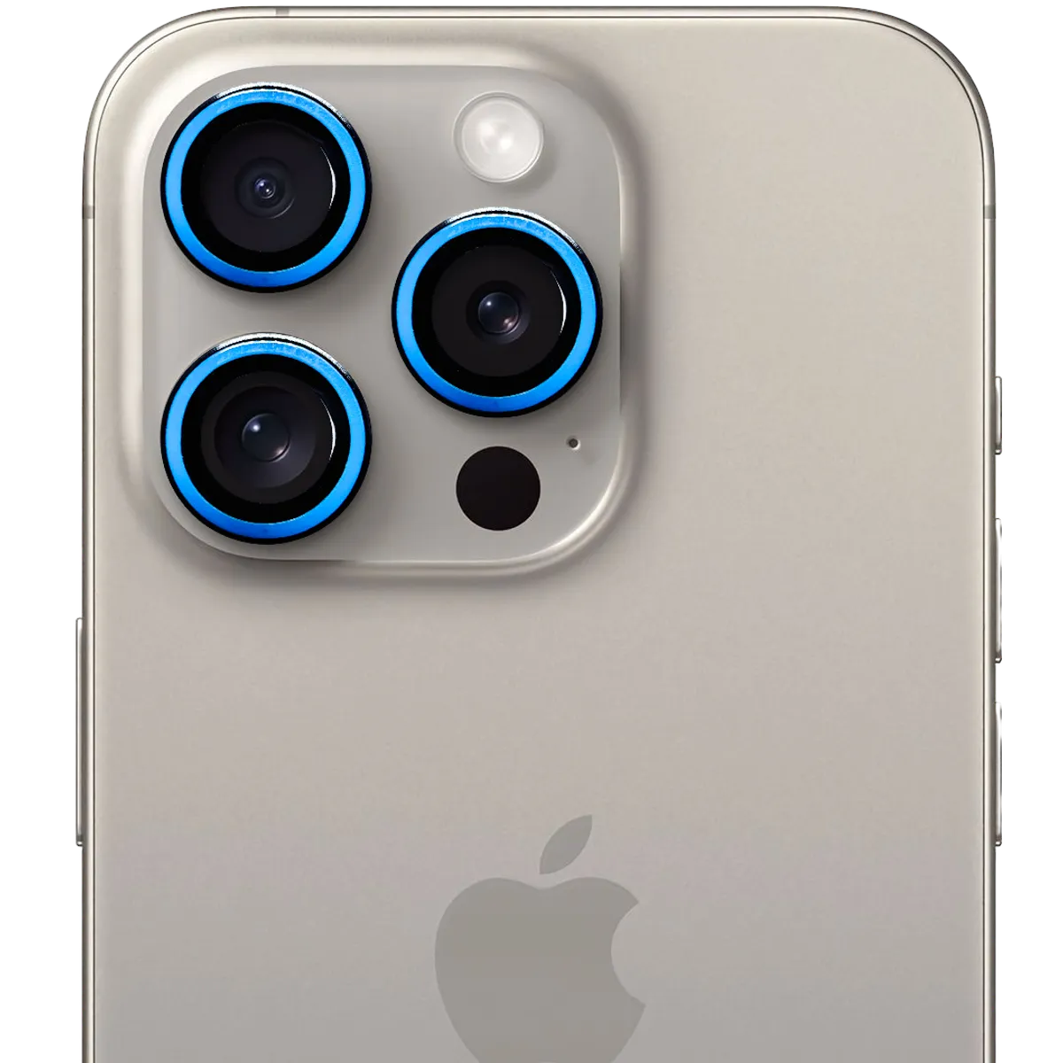 GENERICO - Protector de cámara modelo Neón para iPhone 13pro-13promax Azul