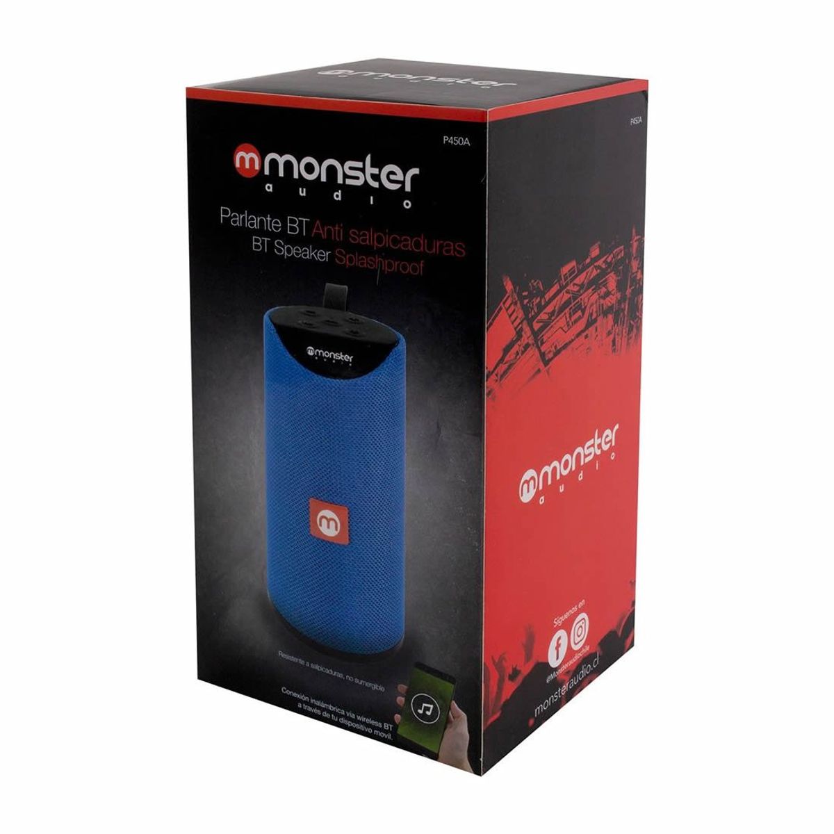 MONSTER - Parlante Bluetooth Monster 450A Azul