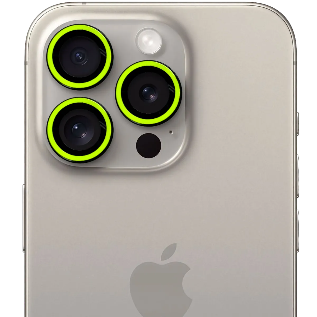 GENERICO - Protector de cámara modelo Neón para iPhone 14-14plus Verde Lima