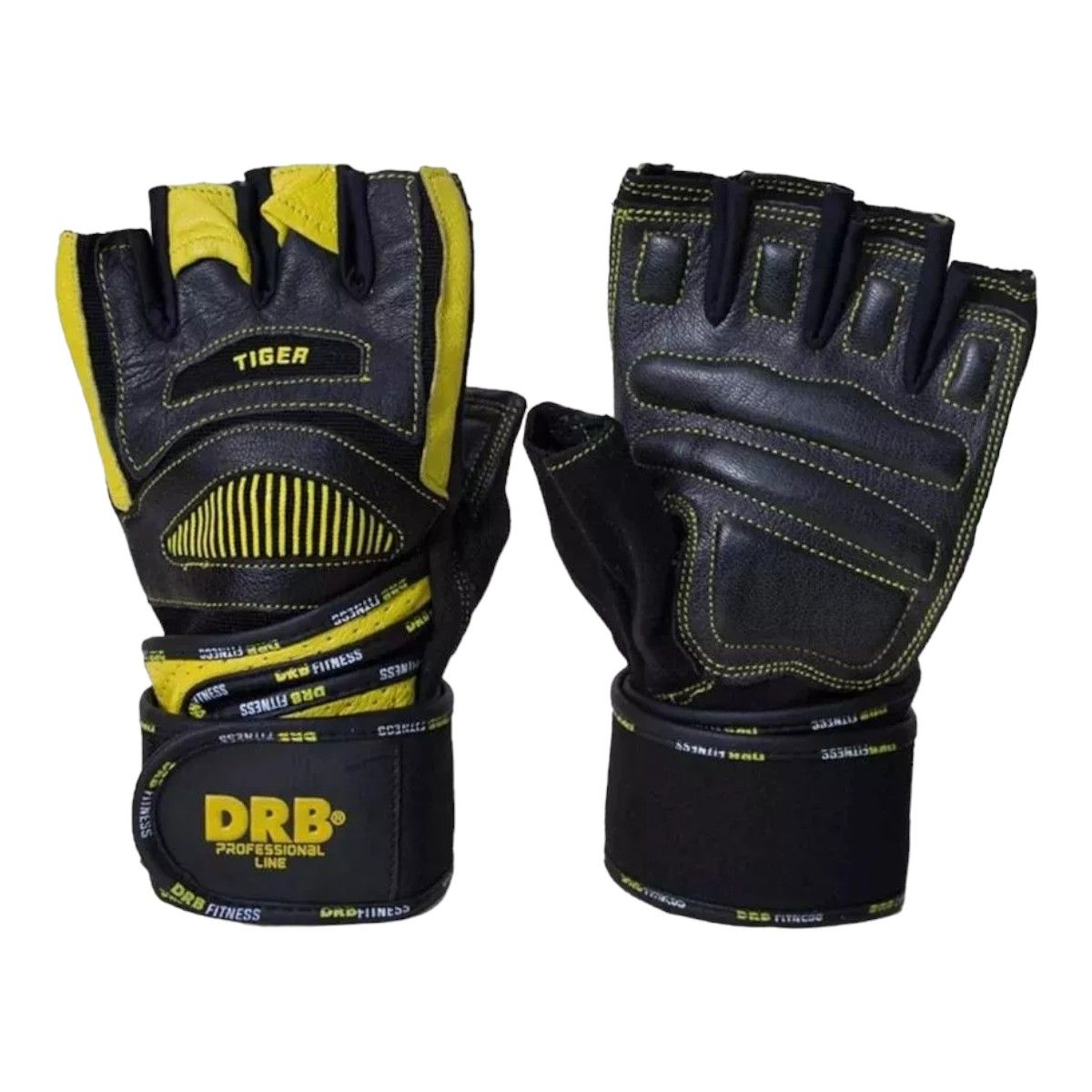 DRB - Guantes Pesas Gym Entrenamiento Gimnasio Drb Tiger Pro Cuero