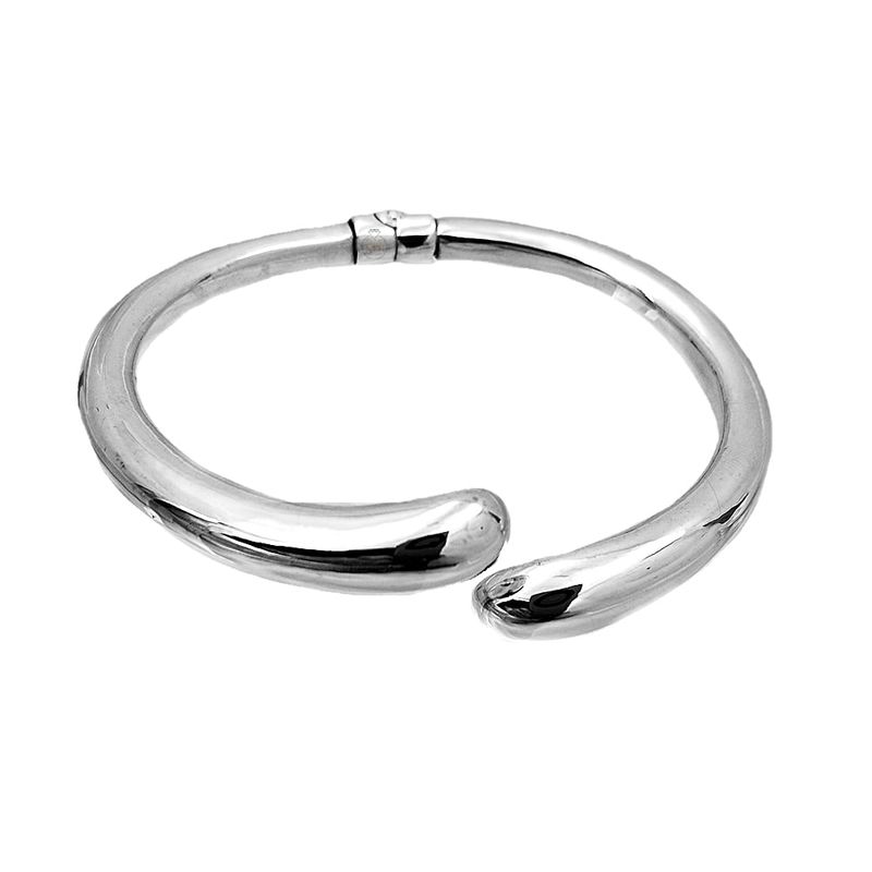 JOYAS MYTOKE - Pulsera Esclava Brazalete Mujer Ajustable Plata Fina 925