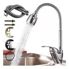 GENERICO - Llave Monomando Lavaplatos Flexible Fría Y Caliente Manguera