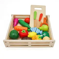 GENERICO - Set de Frutas y Verduras Madera Juguete Didáctico