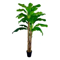 ARBUSTO REAL - Planta Artificial Banano Premium 230 Cm. / 26 Hojas /