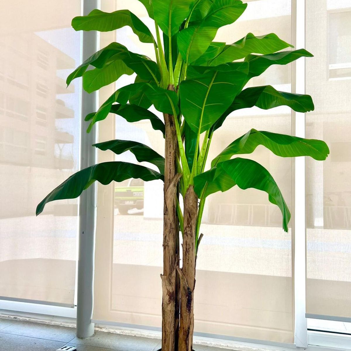 ARBUSTO REAL - Planta Artificial Banano Premium 230 Cm. / 26 Hojas / Arbusto Real