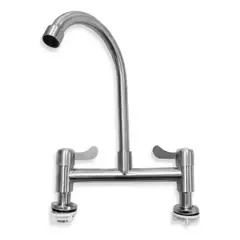 GENERICO - Llave Grifo Combinacion De Acero Para Lavaplatos