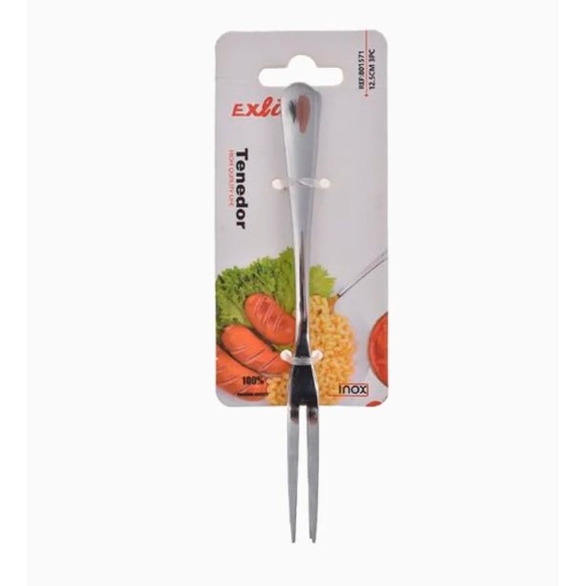 GENERICO - Tenedor Acero Inoxidable Medida 11x13Cm