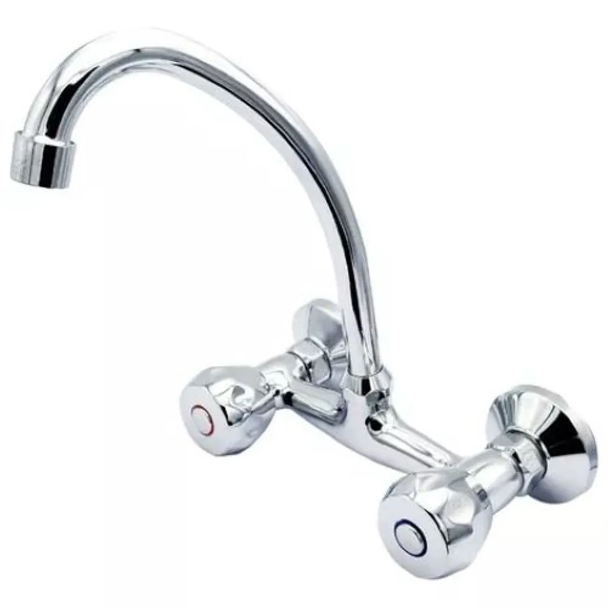 GENERICO - Llave Combinación Lavaplatos Al Muro Con Excentricas