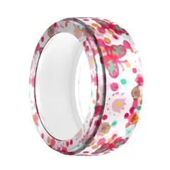 GENERICO - Funda silicona elástica para anillo Oura y Galaxy diseño MARIPOSA Talla 15