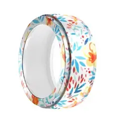 GENERICO - Funda silicona elástica para anillo Oura y Galaxy diseño TRIGO Talla 12