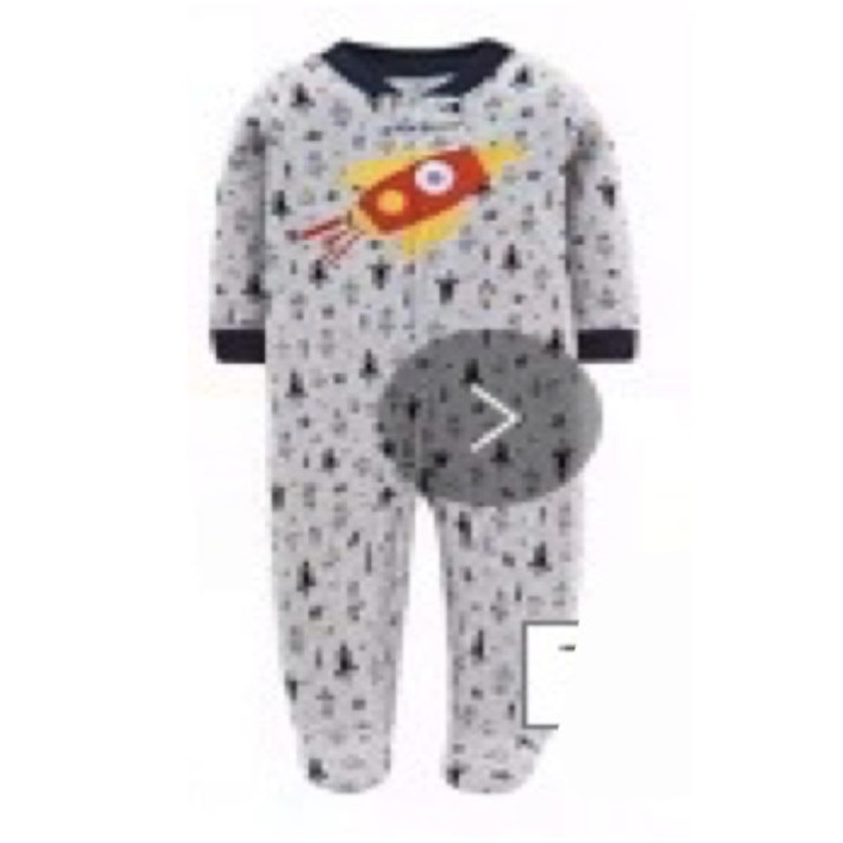 TEDMIMAK - pijama de algodon con cierre niño cohete de 0 a 9 meses