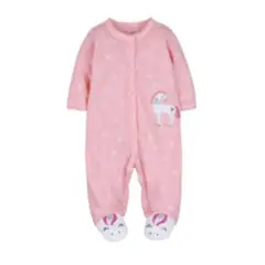 TEDMIMAK - Pijama de algodon con botones niña unicornio puntitos de 0 a 12 meses