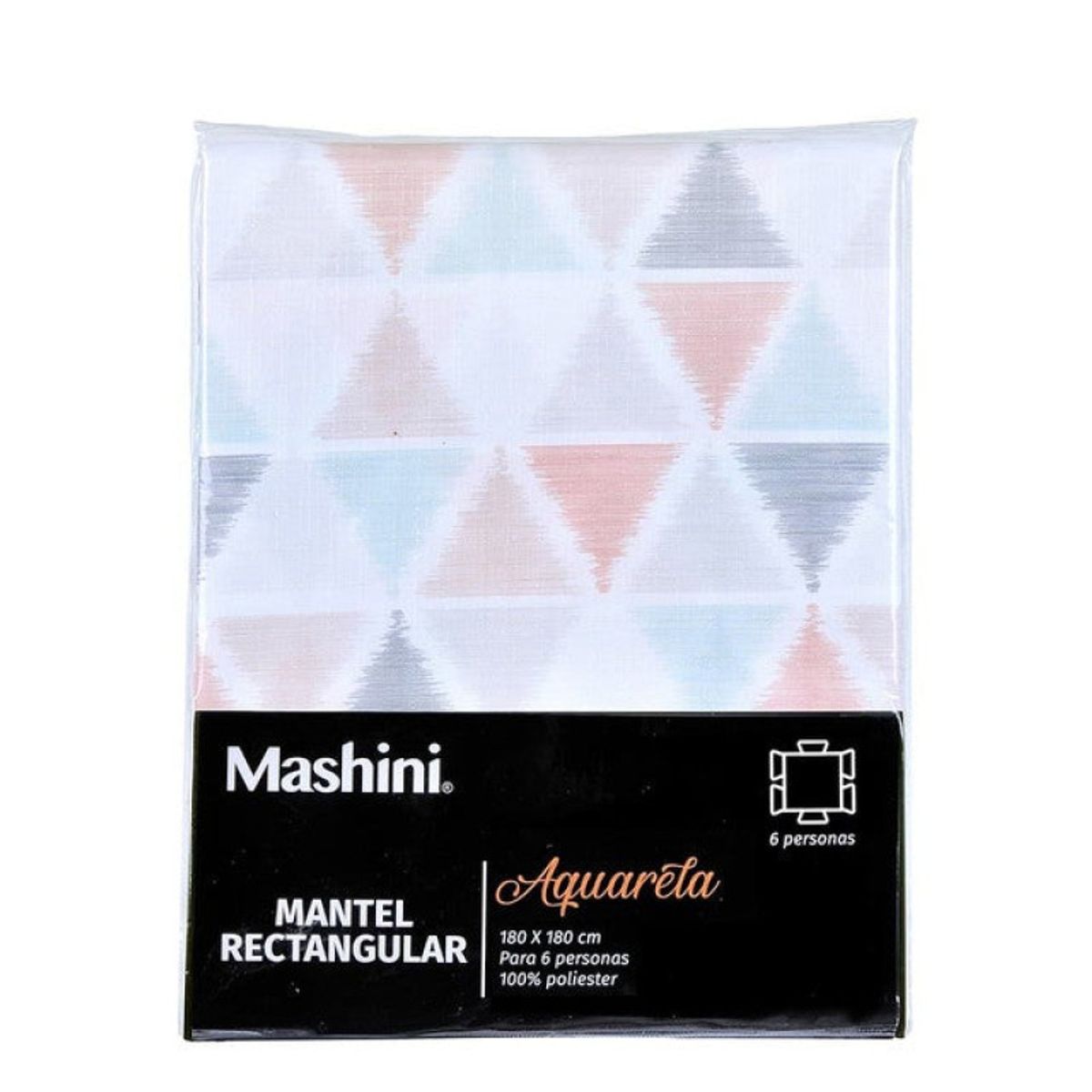 MASHINI - Mantel Cuadrado 180x180 Acuarela