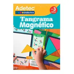 ADETEC - Juguete Didáctica Tangrama Láminas Magnética Juega Y Aprende