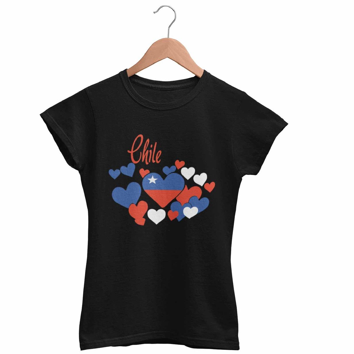 GENERICO - POLERAS MUJER FIESTAS PATRIAS CHILE CORAZONES