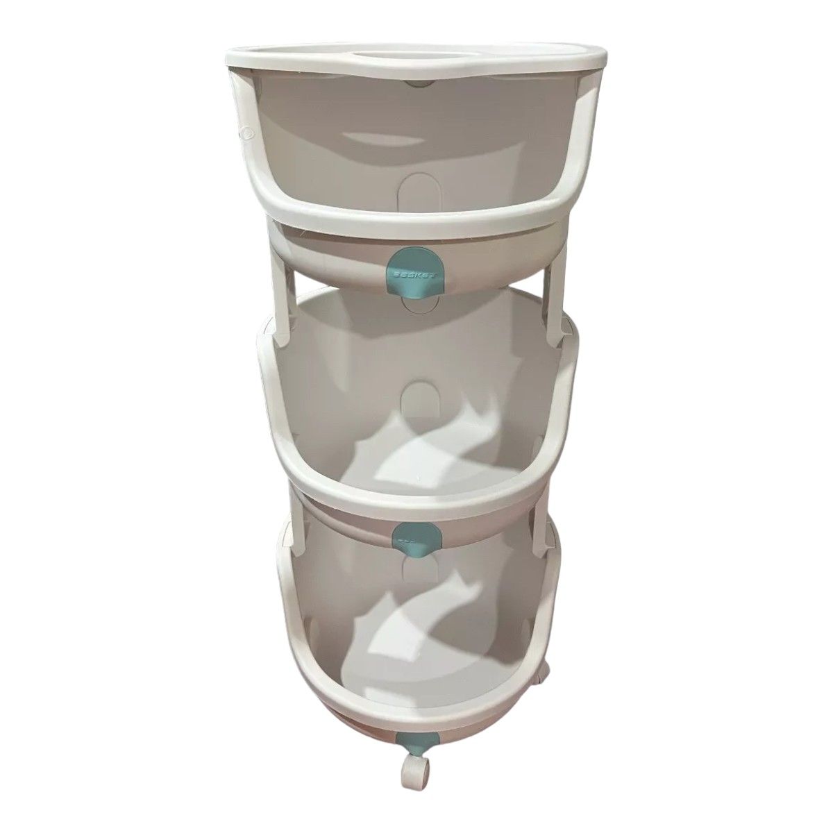 GENERICO - Mueble Organizador 3 Niveles Con Ruedas Estilo Redondo