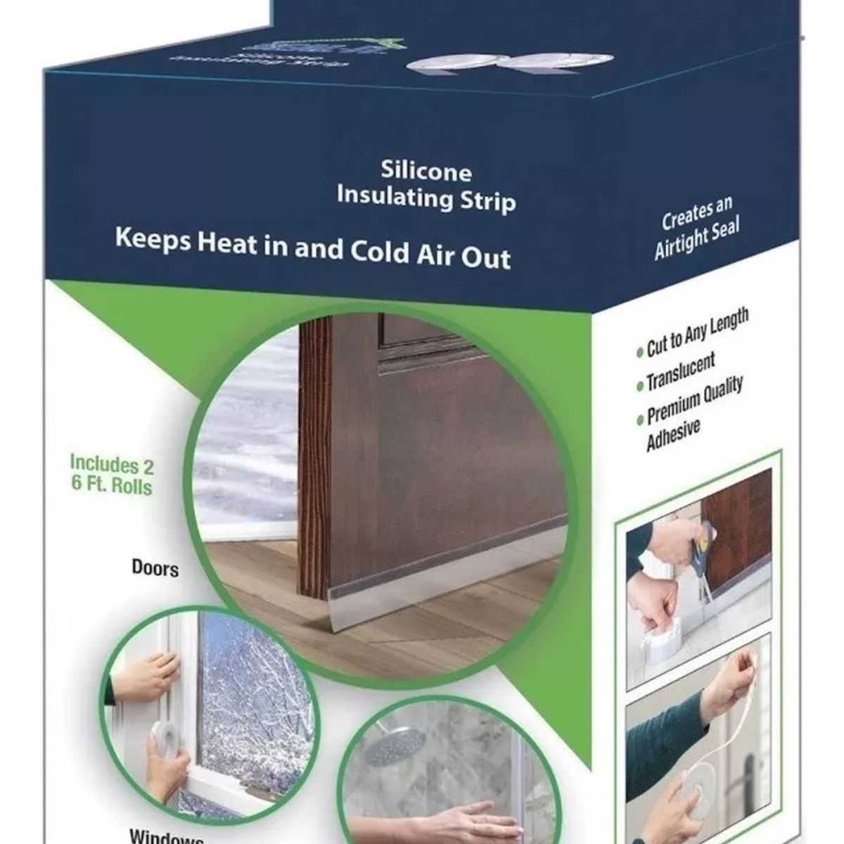 GENERICO - Cinta Aislante Silicona Para Puertas Ventanas Ducha