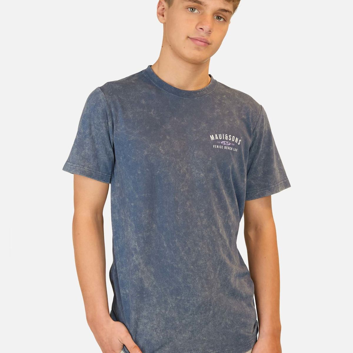 MAUI AND SONS - Polera MC To Beach Lax Azul Infantil Maui And Sons