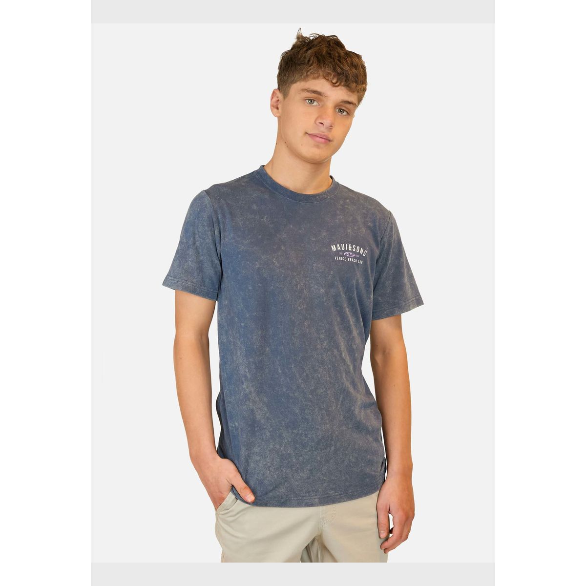 MAUI AND SONS - Polera MC To Beach Lax Azul Infantil Maui And Sons