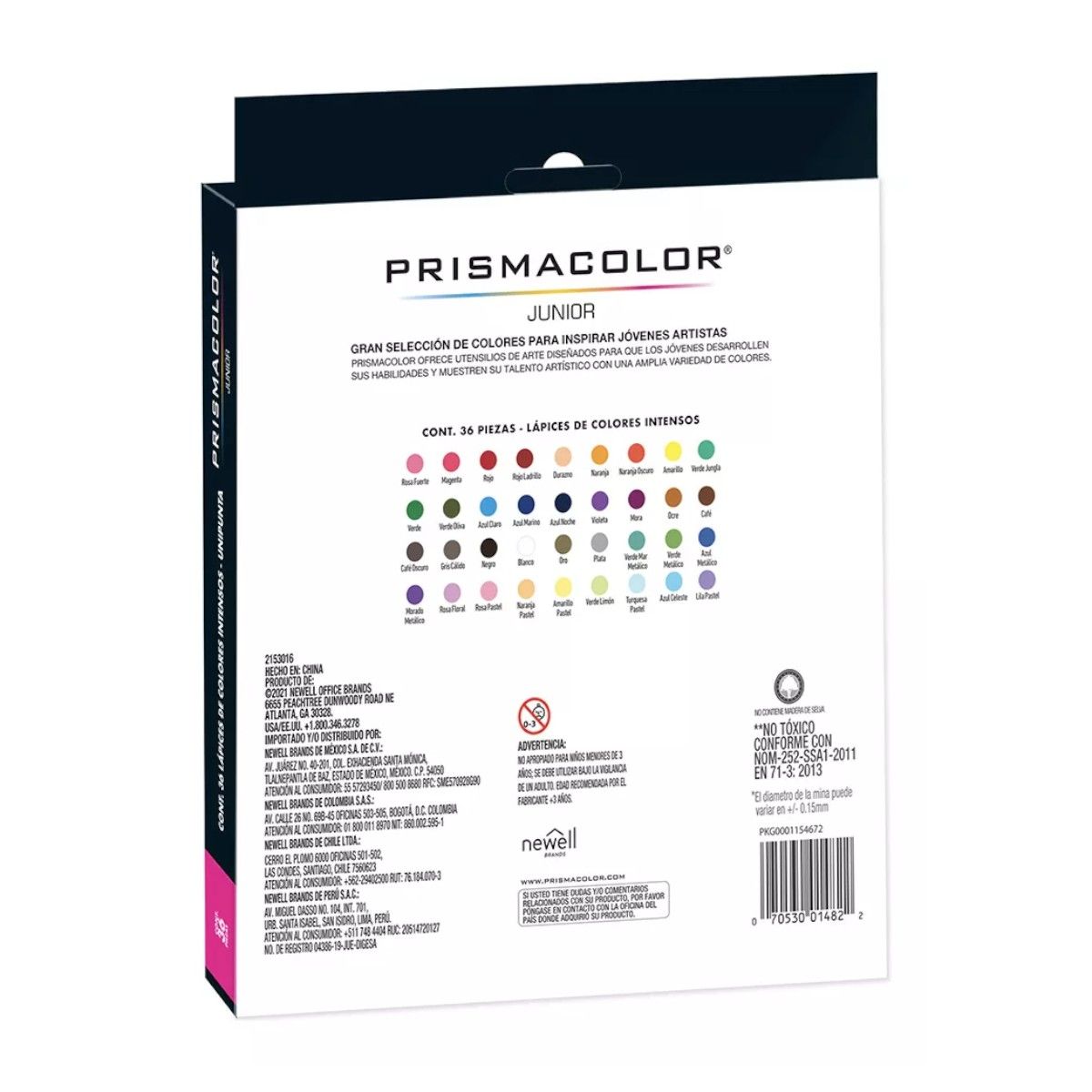 PRISMACOLOR - Set 36 Lapices De Color Prismacolor Jr. Colores Surtidos