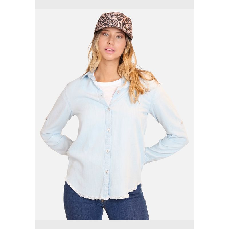 MAUI AND SONS - Blusa M/L Deep Ocean Celeste Mujer Maui And Sons