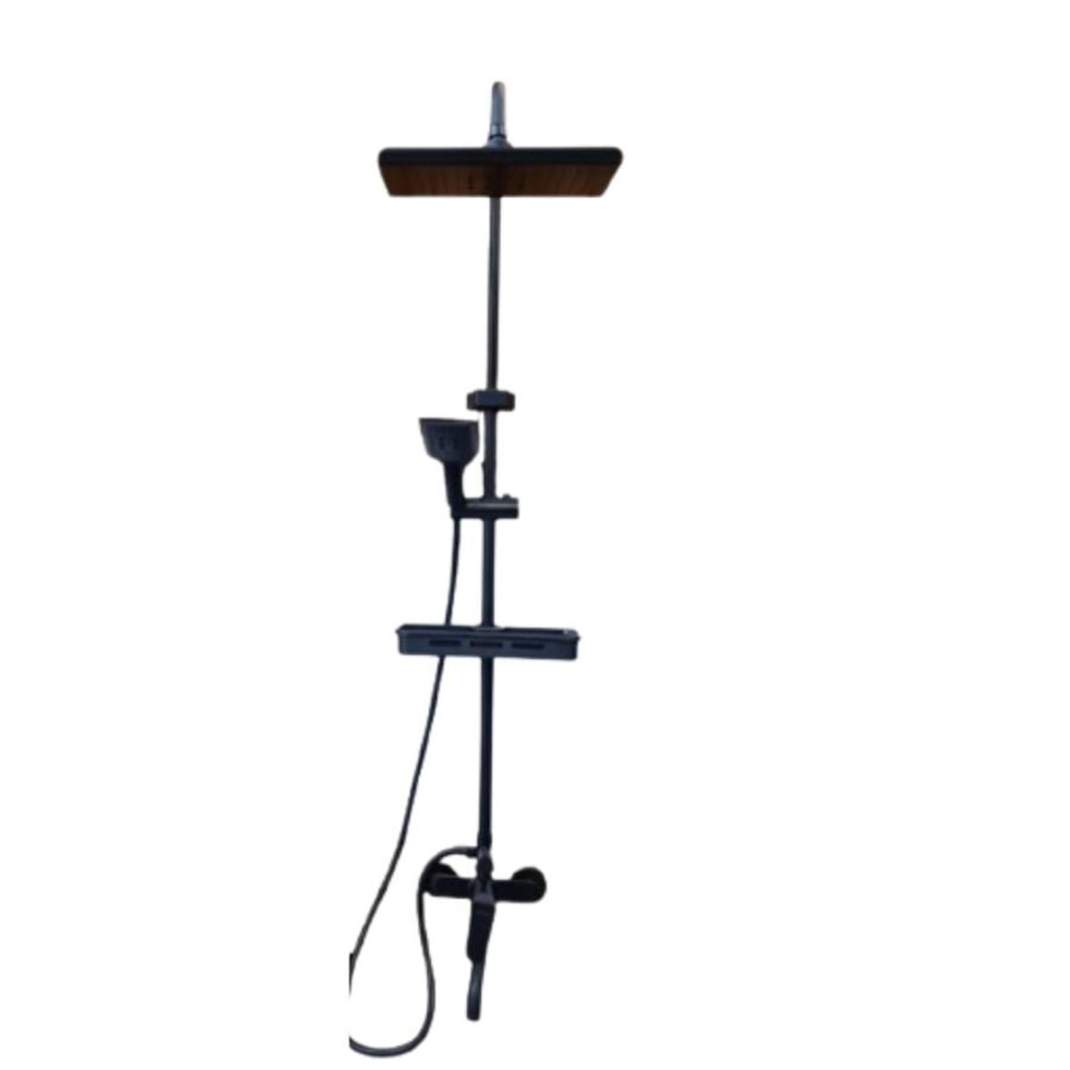 GENERICO - Columna Ducha 3 Funciones Cuadrada Con Repisa Moderna