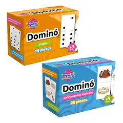 ADETEC - Pack Dominó 2 Temáticas Diferentes 28 Piezas