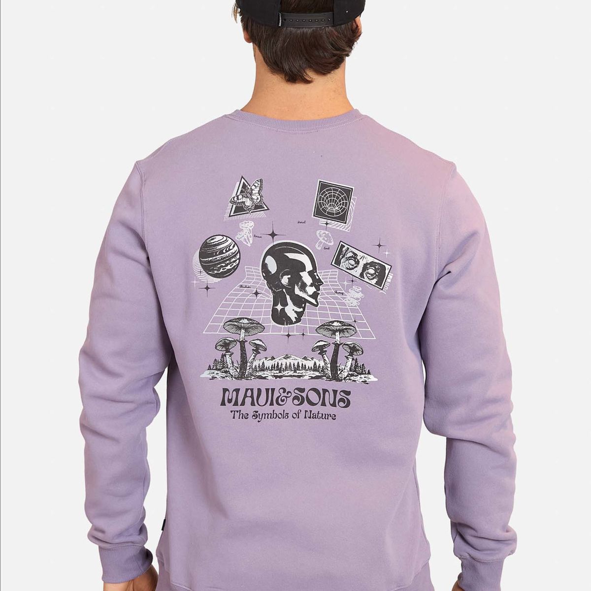 MAUI AND SONS - Poleron CR Round Collar Morado Hombre Maui and Sons