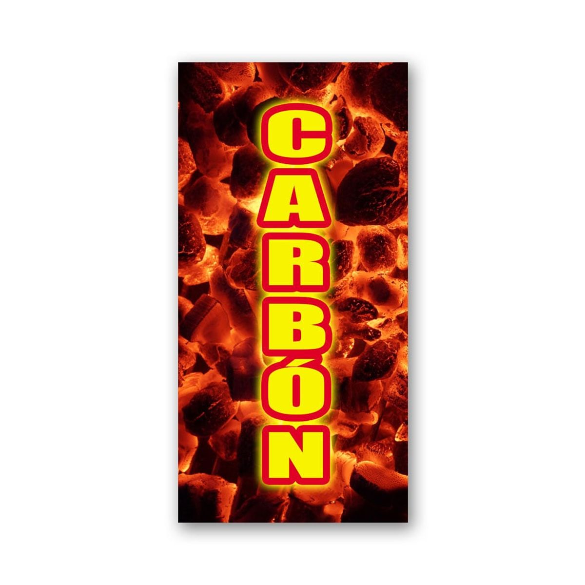 GENERICO - Pendón carbón con travesaño listo para colgar