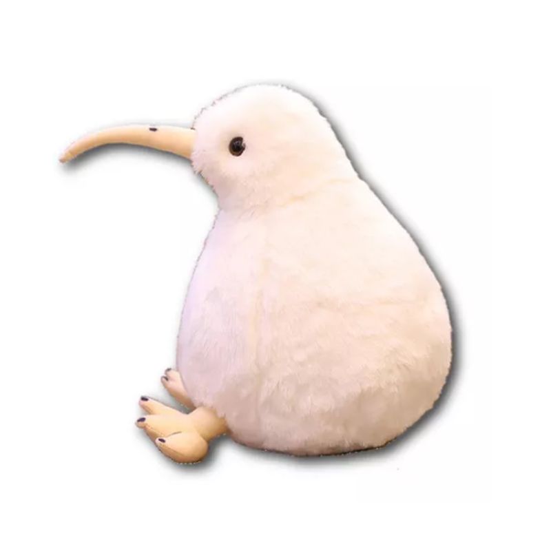 GENERICO - Peluche Pájaro Kiwi Blanco Animal Ave Realista Nueva Zelanda
