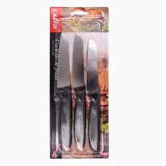 GENERICO - Cuchillo De Frutas 3 piezas Acero