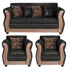 ADONIS LEUDH - Living 3+1+1 Caburgua Envejecido Negro X