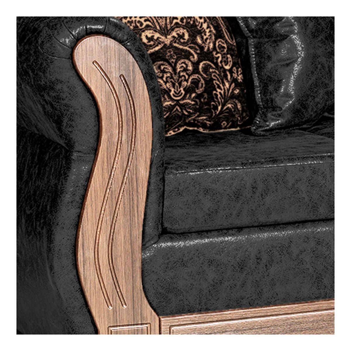 ADONIS LEUDH - Living 3+1+1 Caburgua Envejecido Negro X