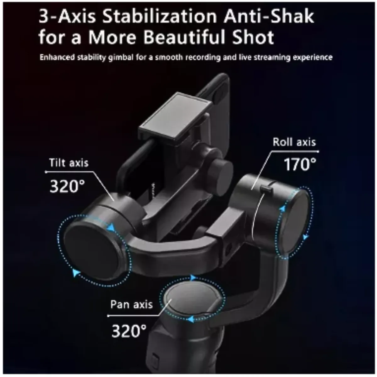 GENERICO - Estabilizador De Imagen Celular De 3 Ejes Professional Gimbal
