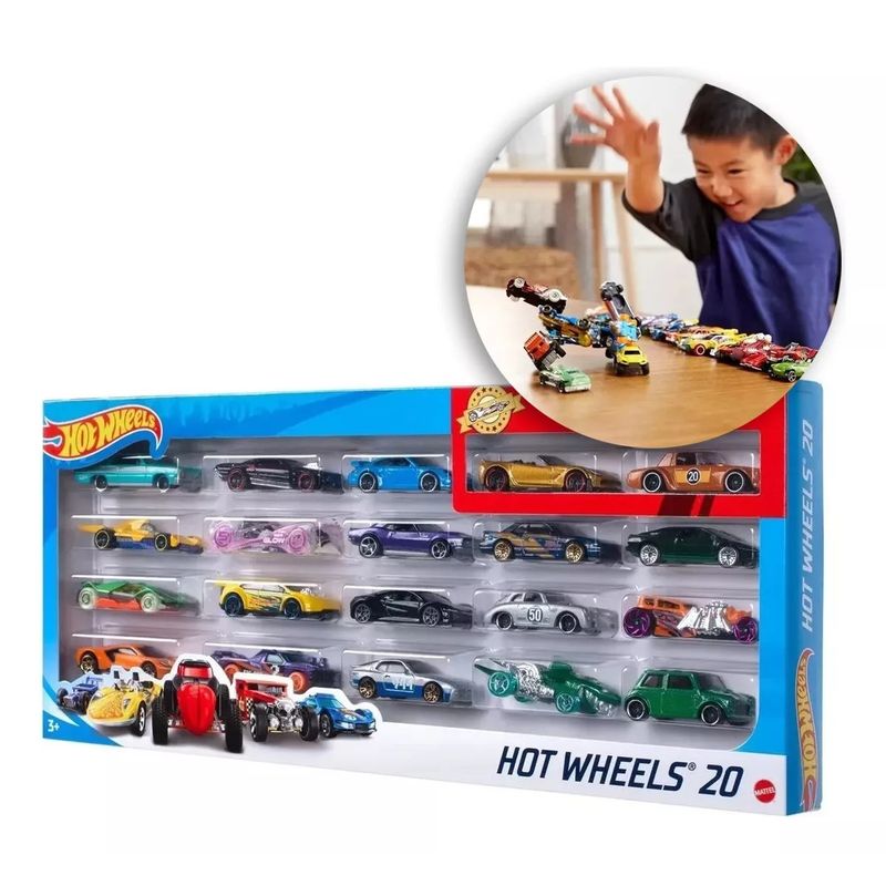 GENERICO - Pack De 20 Autos Die Cast Surtidos 1:64 En Caja