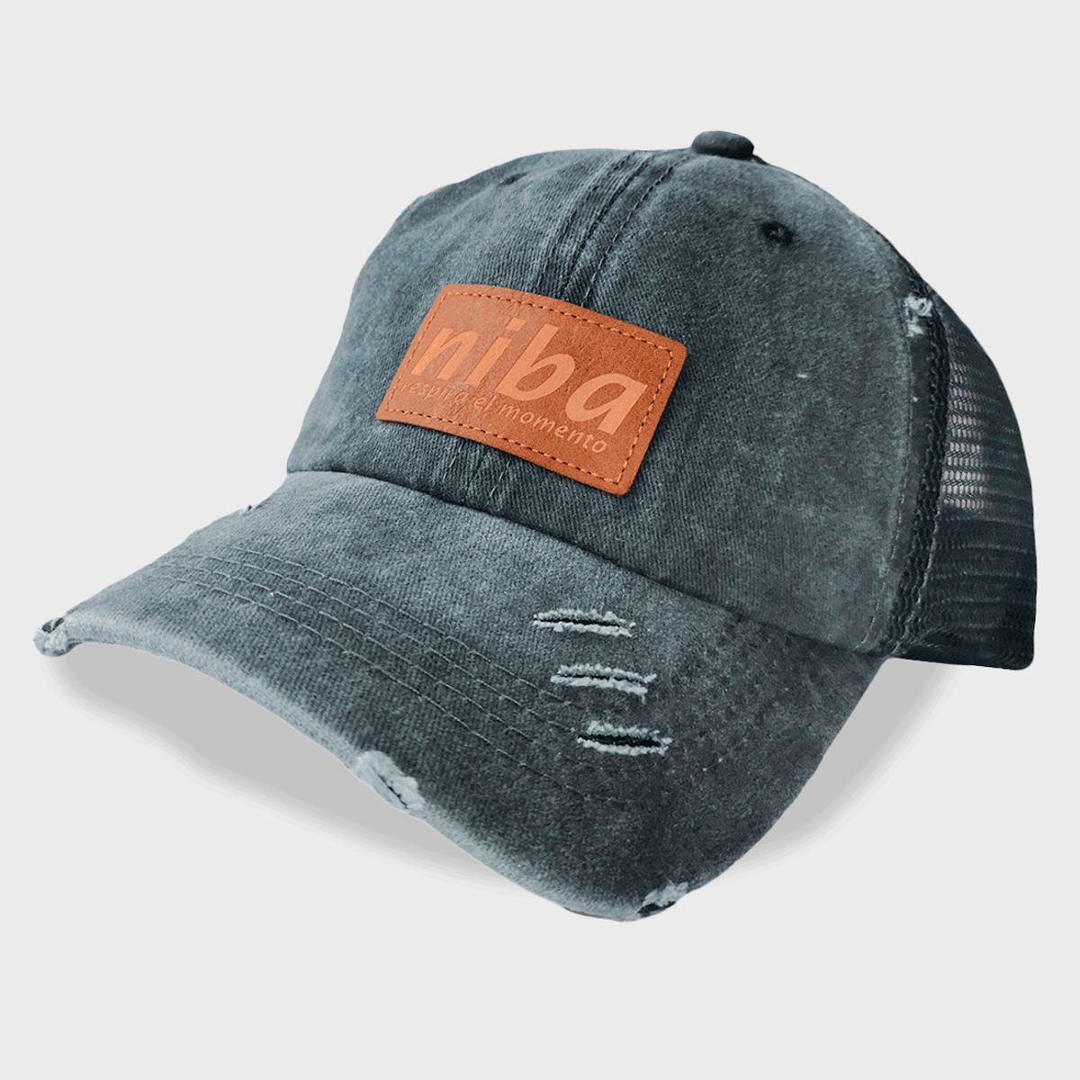 NIBA - Jockey Limited Edition Malla Rasgado Azul Petróleo Niba