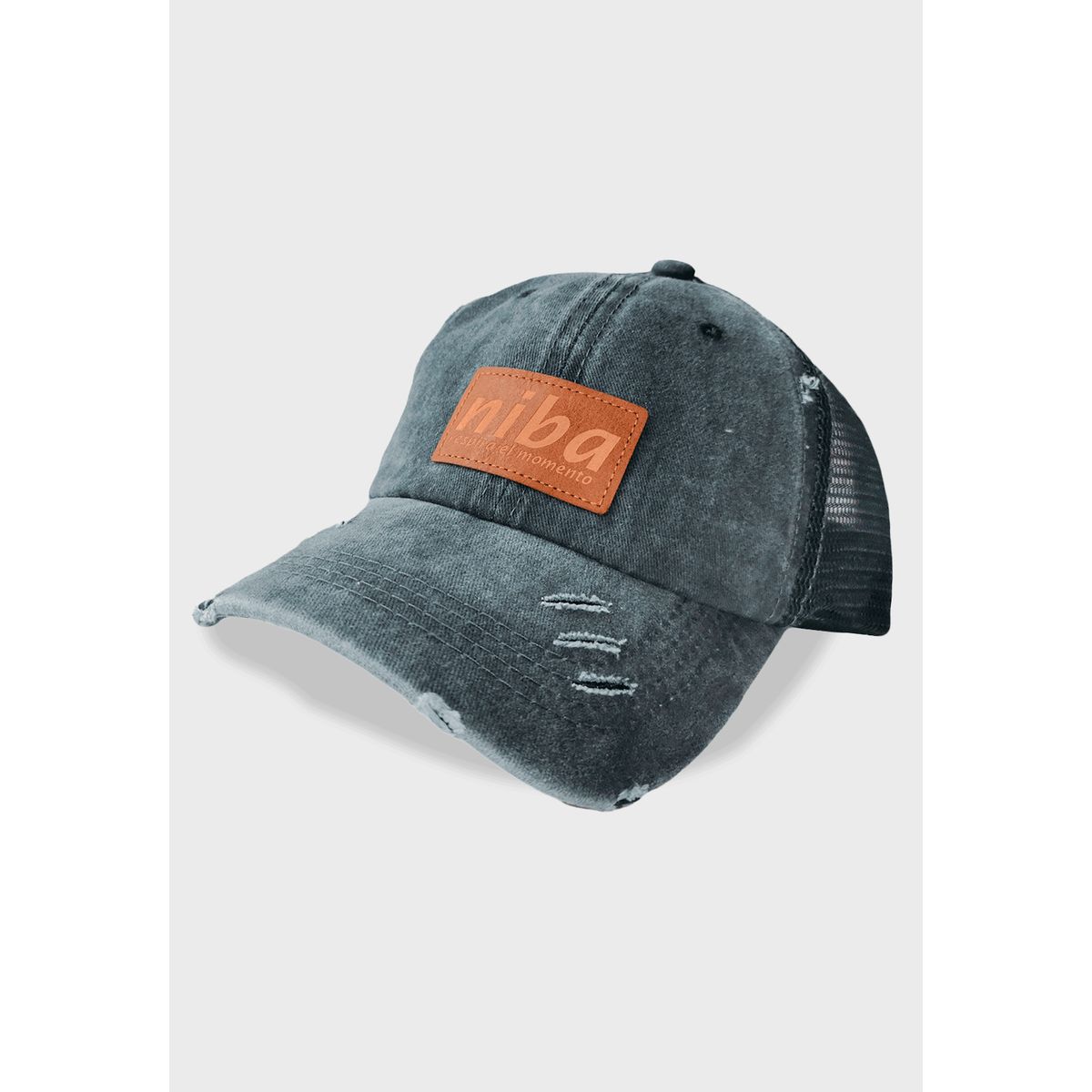 NIBA - Jockey Limited Edition Malla Rasgado Azul Petróleo Niba