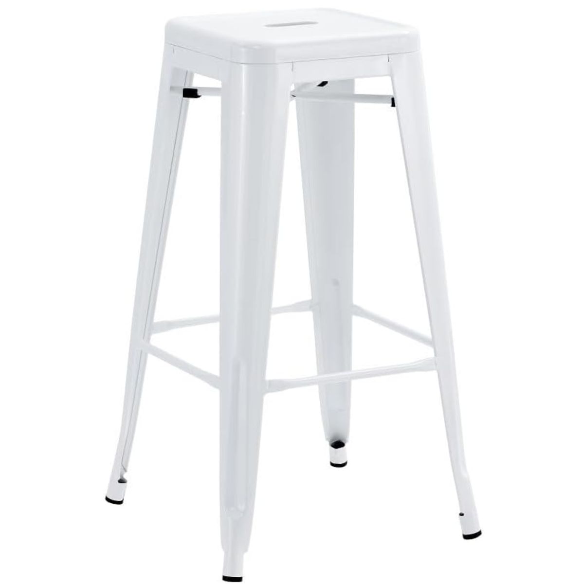 ITAHOME - SET DE 2 PISOS DE BAR METAL TOLIX BLANCO