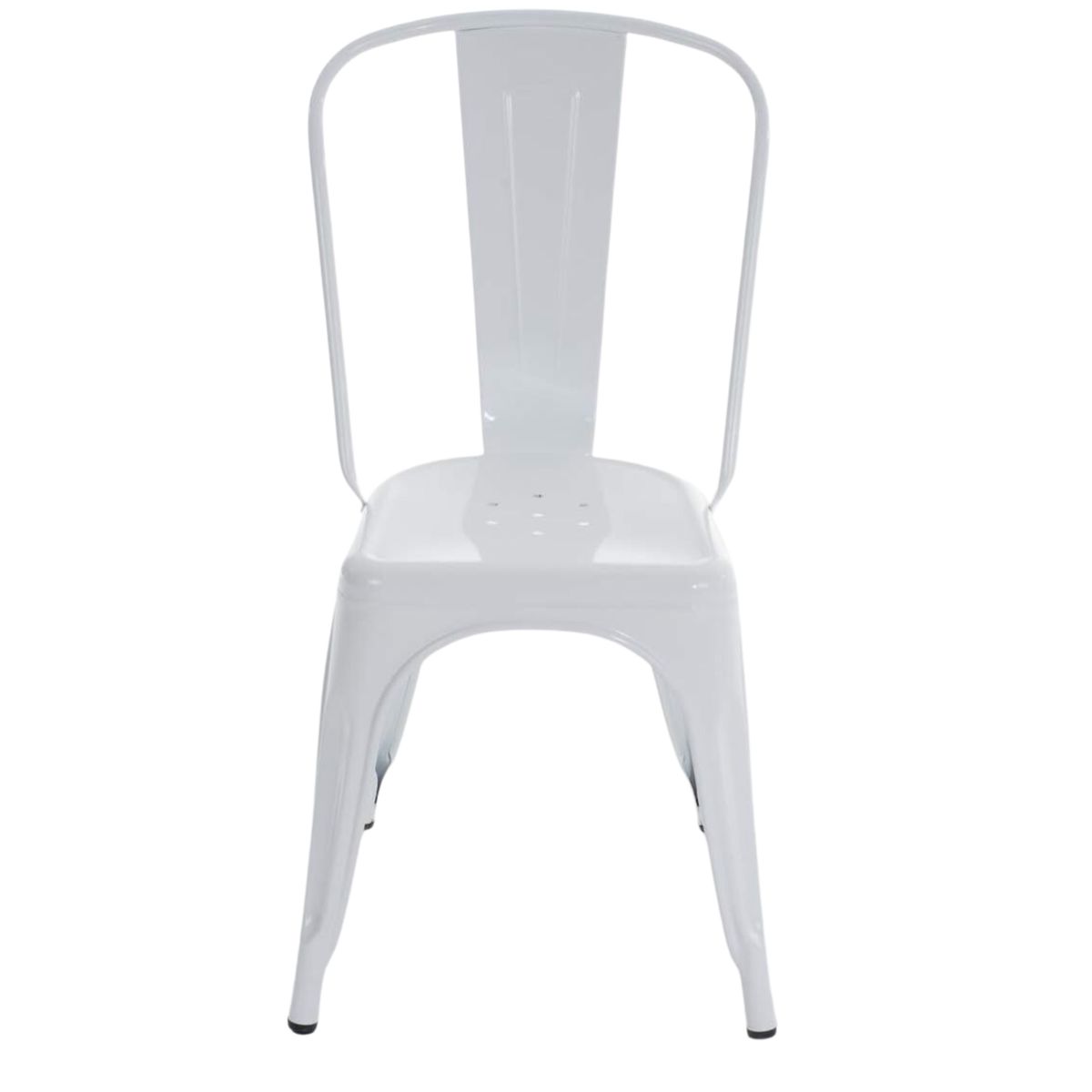 ITAHOME - SILLA DE COMEDOR METAL TOLIX BLANCO