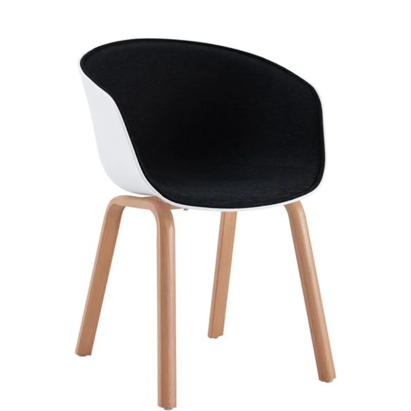 ITAHOME - SILLA DE COMEDOR NAPOLES NEGRO BLANCO