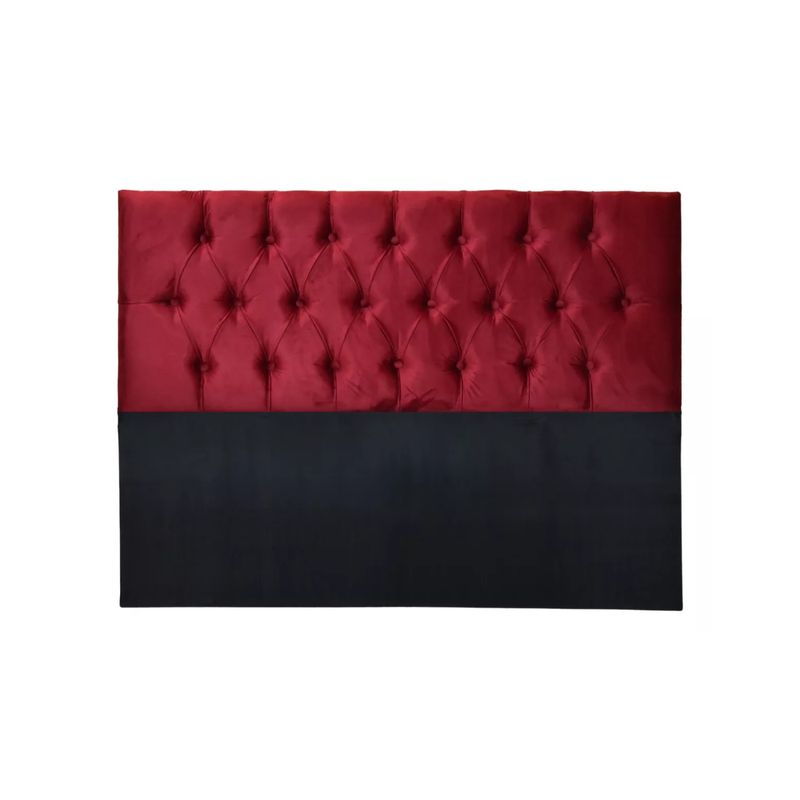IMPORTCLICK - Respaldo Super King Piso Capitone Premiun 200x140 CM Burdeo Felpa IMPORTCLICK