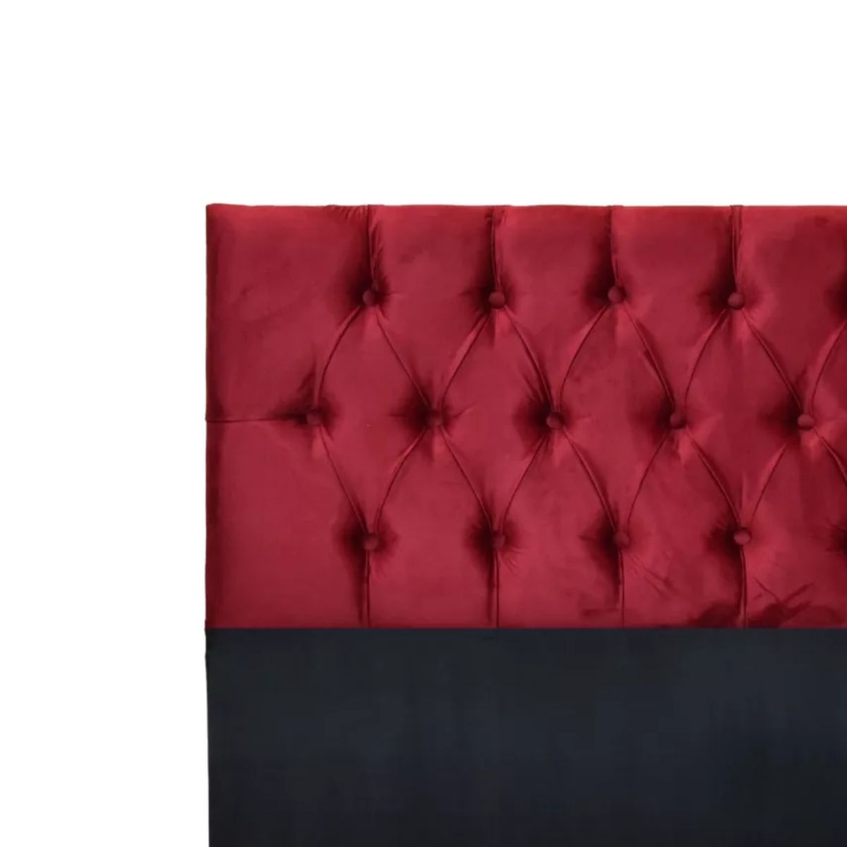 IMPORTCLICK - Respaldo Super King Piso Capitone Premiun 200x140 CM Burdeo Felpa IMPORTCLICK