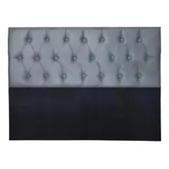 IMPORTCLICK - Respaldo King Piso Capitone Premiun 180x140 CM Gris Azulado Felpa - Gris Azul Oscuro