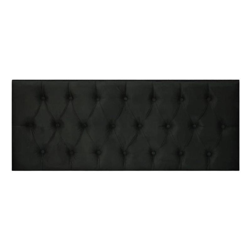 IMPORTCLICK - Respaldo Elegante 1 Plaza Capitone 105x60 CM Gris Felpa Botones IMPORTCLICK