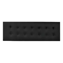 IMPORTCLICK - Respaldo Elegante Super King Capitone 200x60 CM Negro Lino Botones