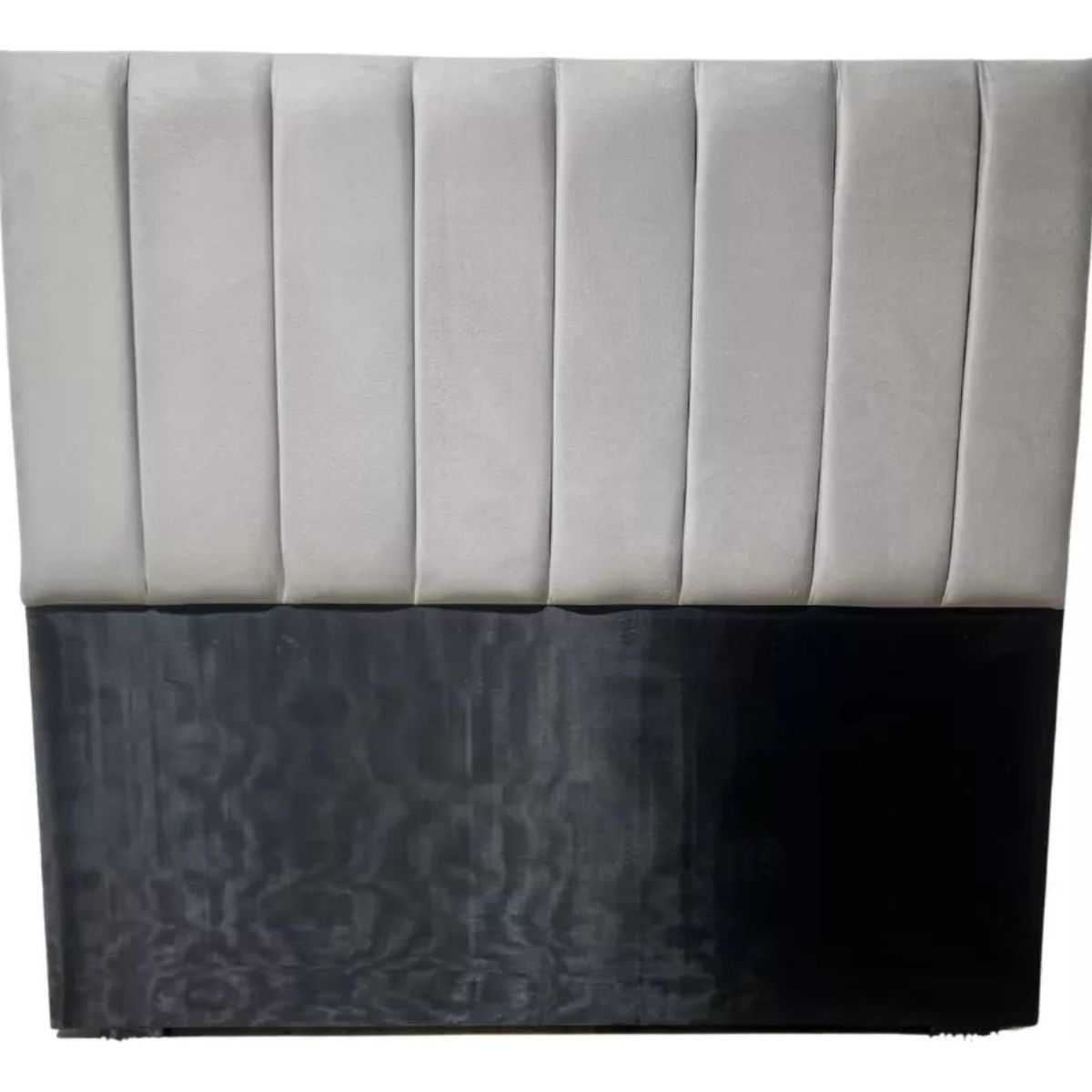 IMPORTCLICK - Respaldo 2 Plazas Piso Capitone Premium 150x140 CM Gris Claro Felpa