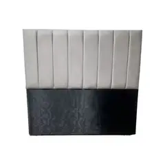 IMPORTCLICK - Respaldo 2 Plazas Piso Capitone Premium 150x140 CM Gris Claro Felpa